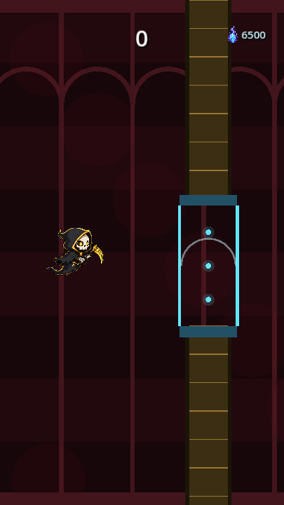 Grim Doors gameplay with the Golden Reaper flying through a gate